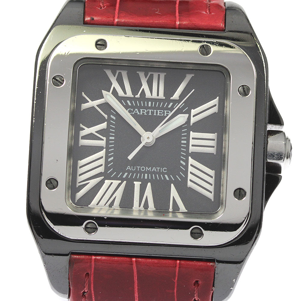 CARTIER Santos 100 MM W2020008 black Dial Automatic Boy's Watch_802346