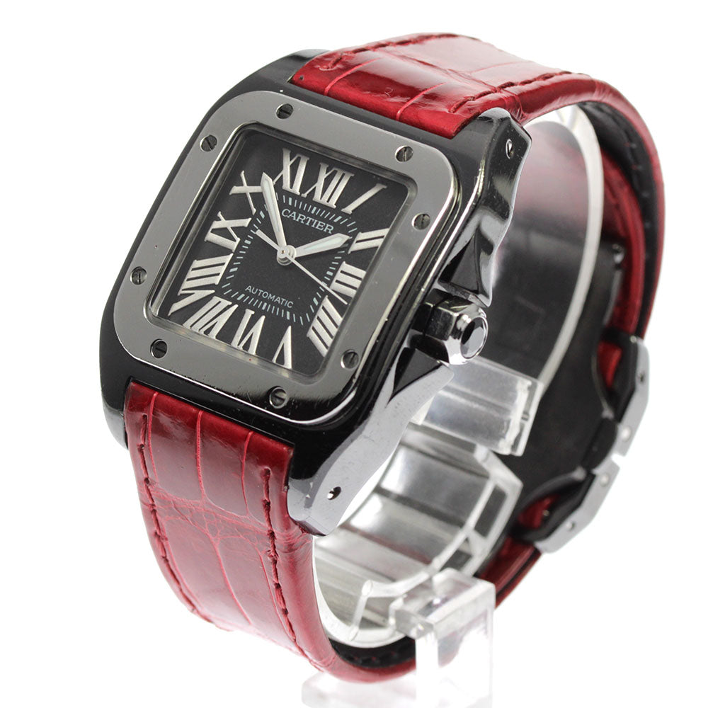 CARTIER Santos 100 MM W2020008 black Dial Automatic Boy's Watch_802346