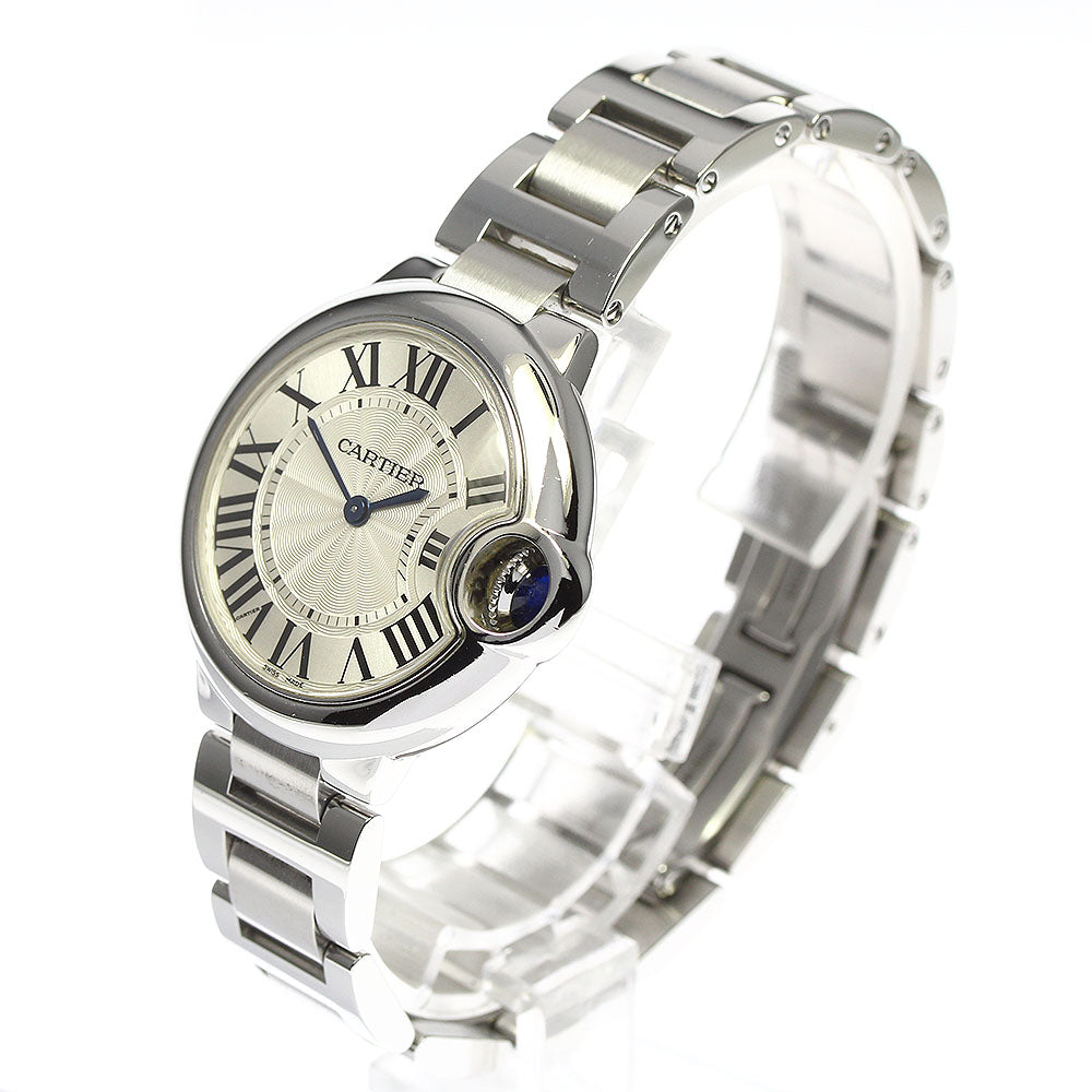 CARTIER Baron blue MM W6920084 Silver Dial Quartz Boy's Watch_802349