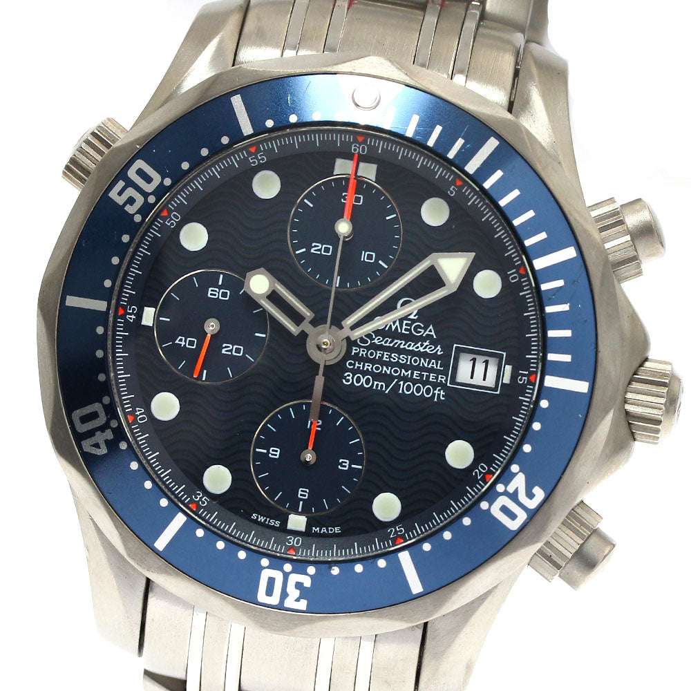 OMEGA Seamaster300 2298.80 Chronograph Navy Dial Automatic Men's Watch_802493