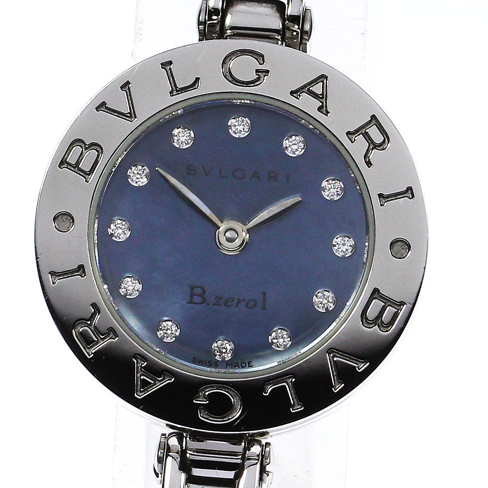 BVLGARI B-zero1 BZ22S 12P diamond bangle S size Blue shell Dial Quartz Ladies Watch_802553