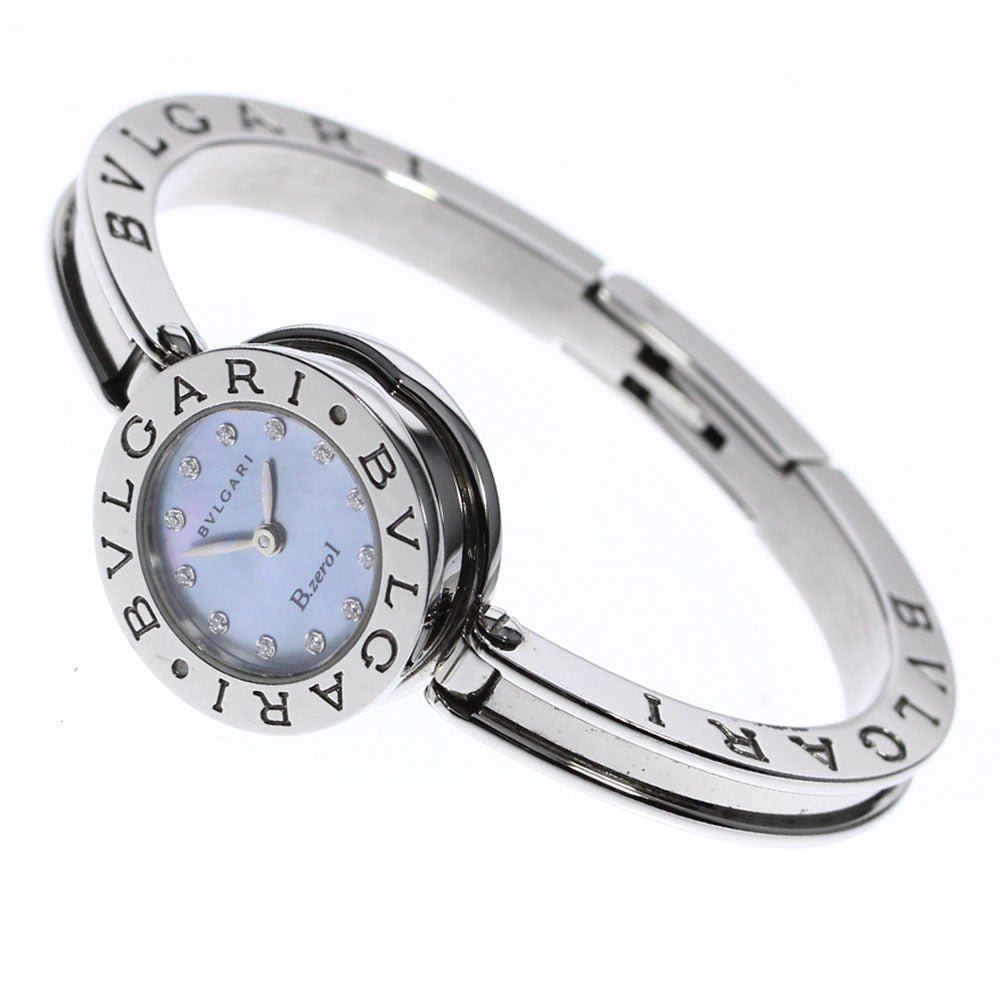 BVLGARI B-zero1 BZ22S 12P diamond bangle S size Blue shell Dial Quartz Ladies Watch_802553
