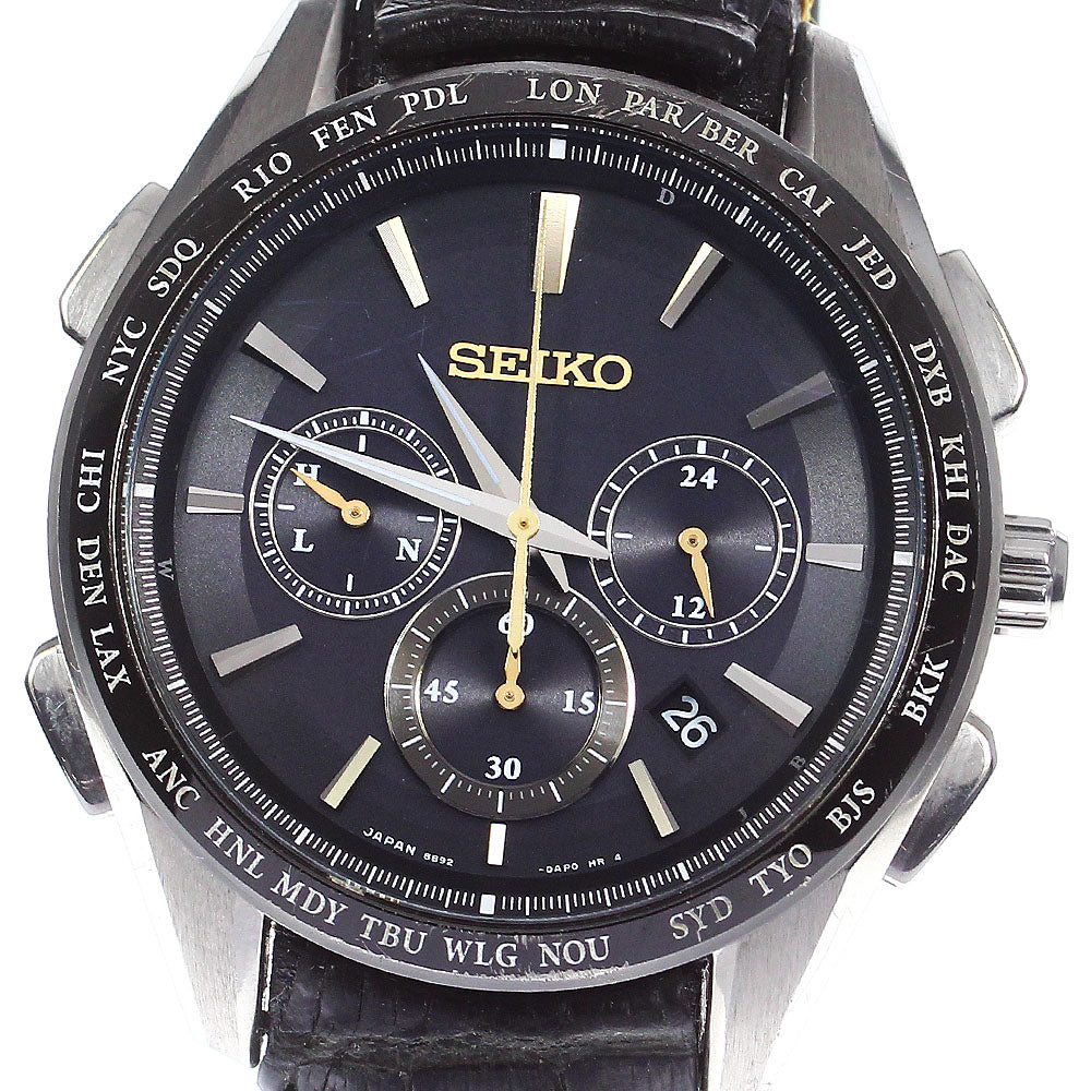 SEIKO Brights Flight Expert SAGA221/8B92-0AP0 black Dial Solar Powered Radio Men's Watch_802636