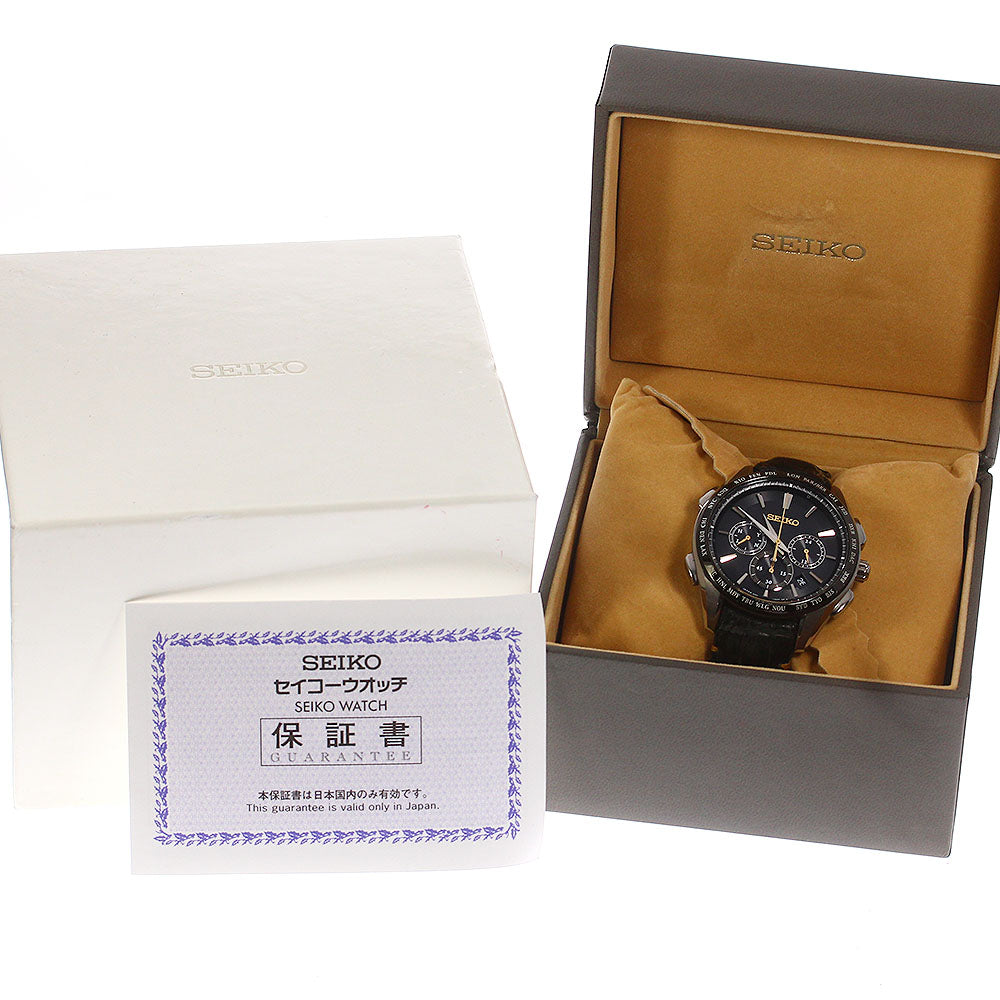 SEIKO Brights Flight Expert SAGA221/8B92-0AP0 black Dial Solar Powered Radio Men's Watch_802636