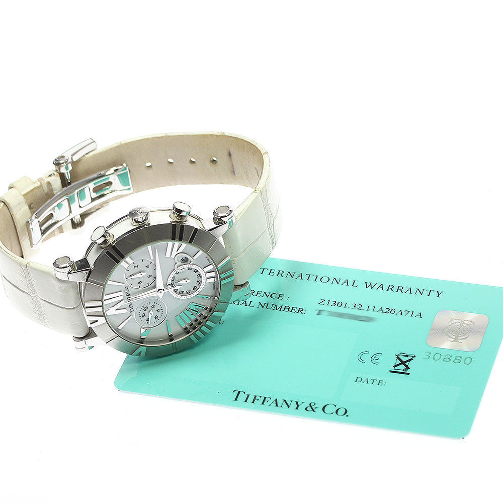 TIFFANY&Co. Atlas Z1301.32.11A20A71A Chronograph Date white Dial Quartz Ladies Watch_802924