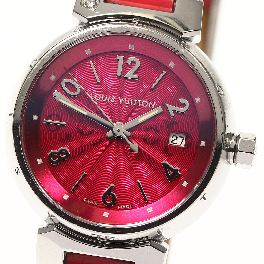 LOUIS VUITTON Tambour Hologram Q121W Rug Diamond Quartz Ladies Watch_803173