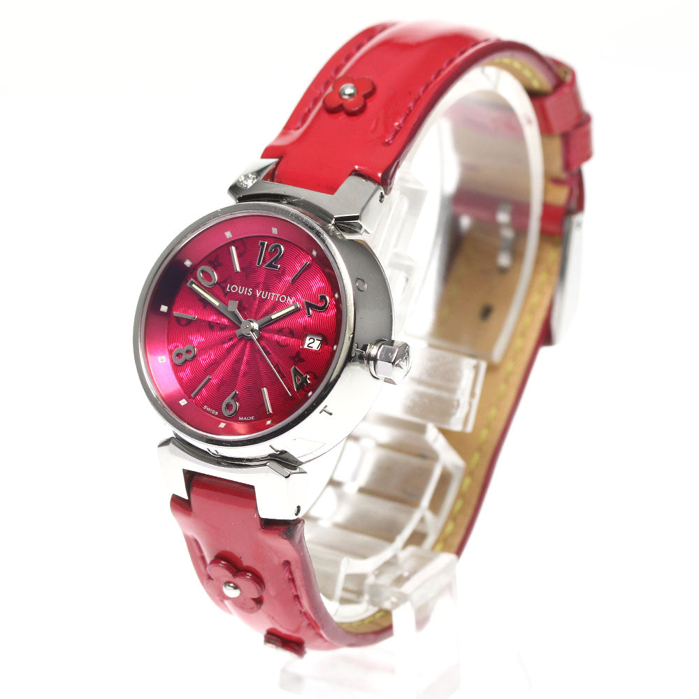 LOUIS VUITTON Tambour Hologram Q121W Rug Diamond Quartz Ladies Watch_803173