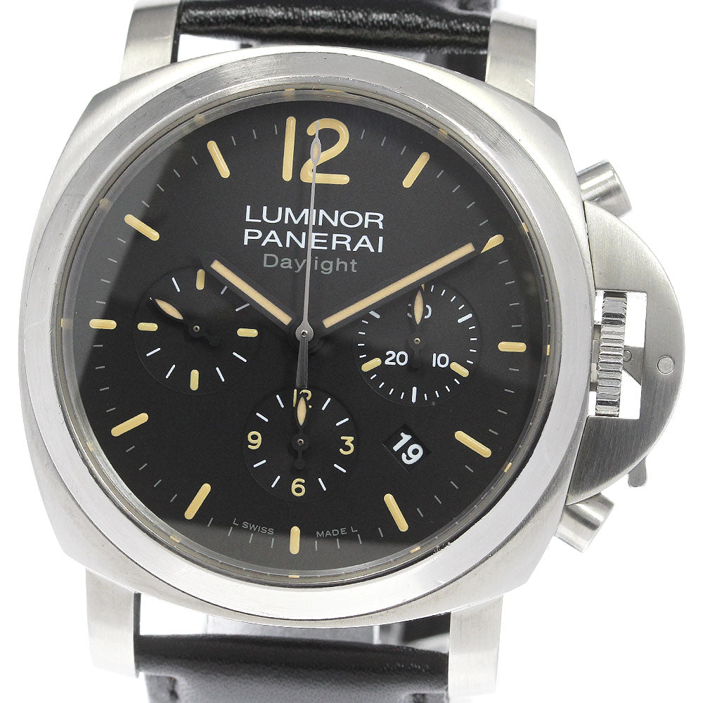 PANERAI Luminor Daylight PAM00356 Chronograph black Dial Automatic Men's_803255