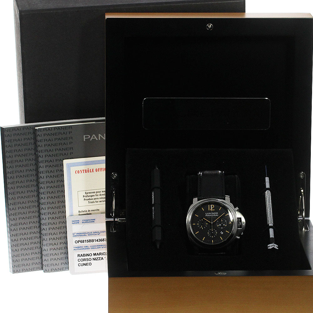 PANERAI Luminor Daylight PAM00356 Chronograph black Dial Automatic Men's_803255