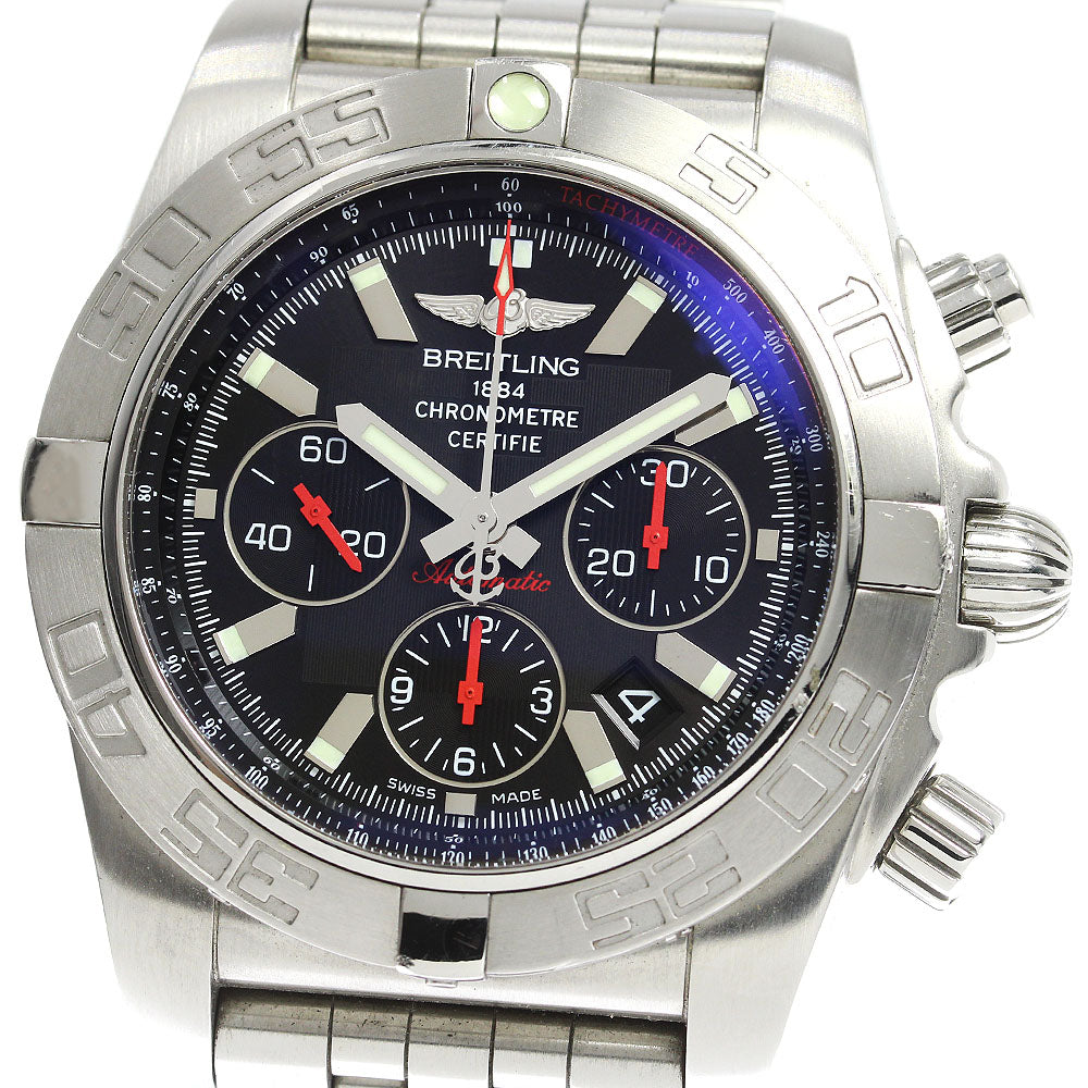 BREITLING Chronomat44 AB0111 Date black Dial Automatic Men's Watch_803289
