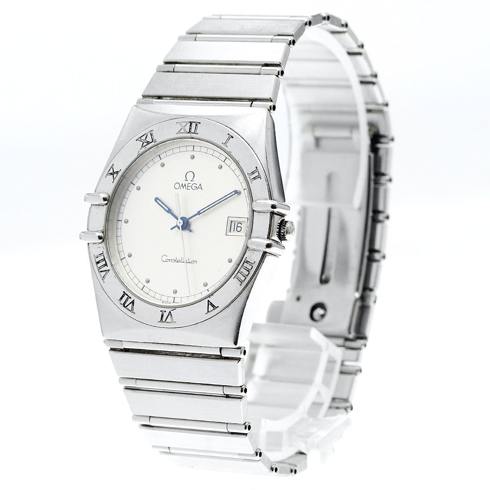 OMEGA Constellation Date Flat bezel Silver Dial Quartz Men's Watch_803374