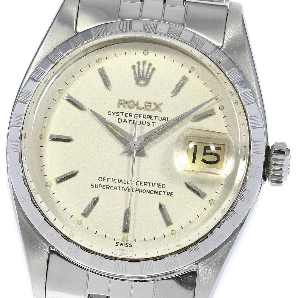 ROLEX Oyster Paper DATEJUST 6605 Cal.1065 Redial Silver Dial Automatic Men's Watch_803388