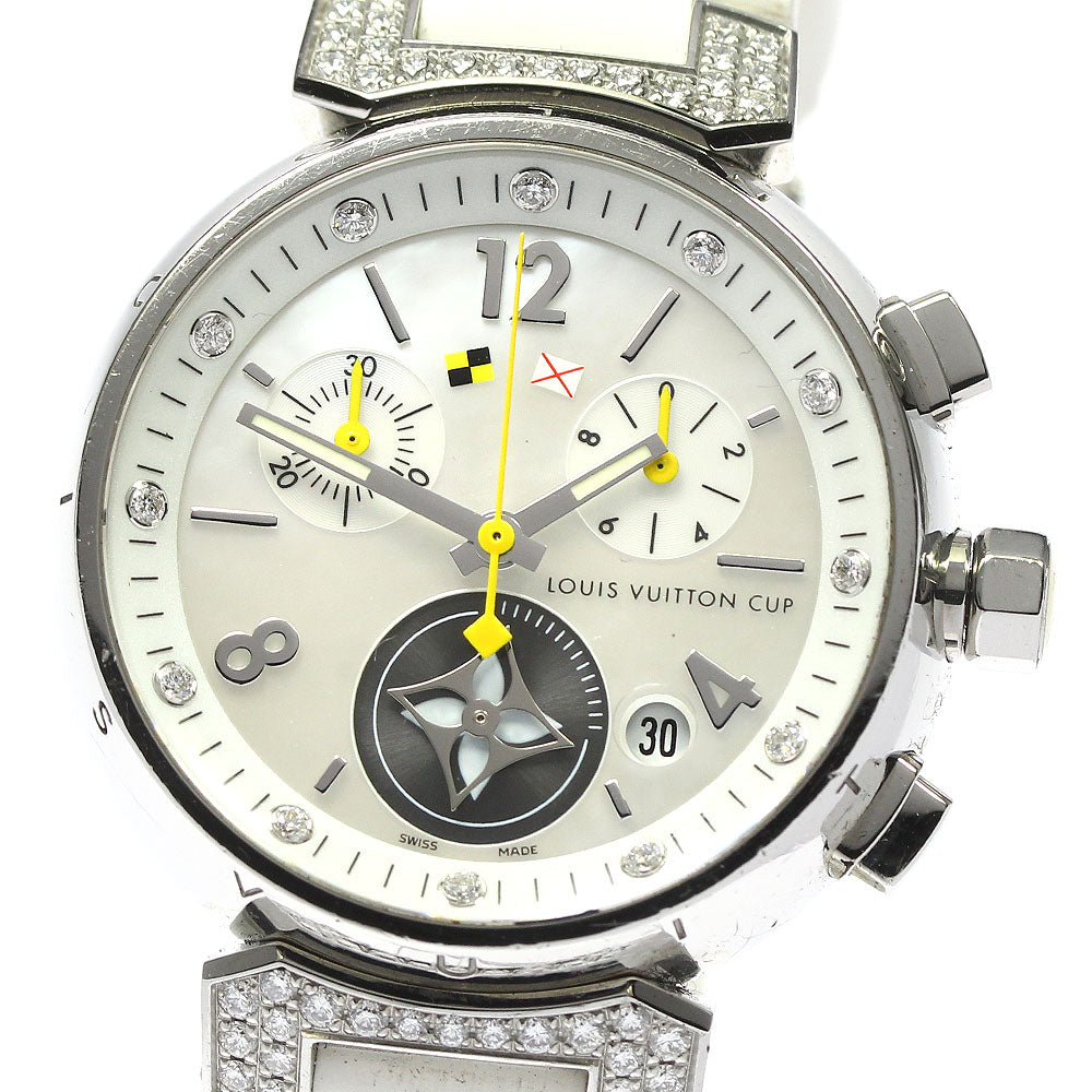 LOUIS VUITTON Tambour Lovely Cup Q132H diamond White shell Dial Ladies_803579