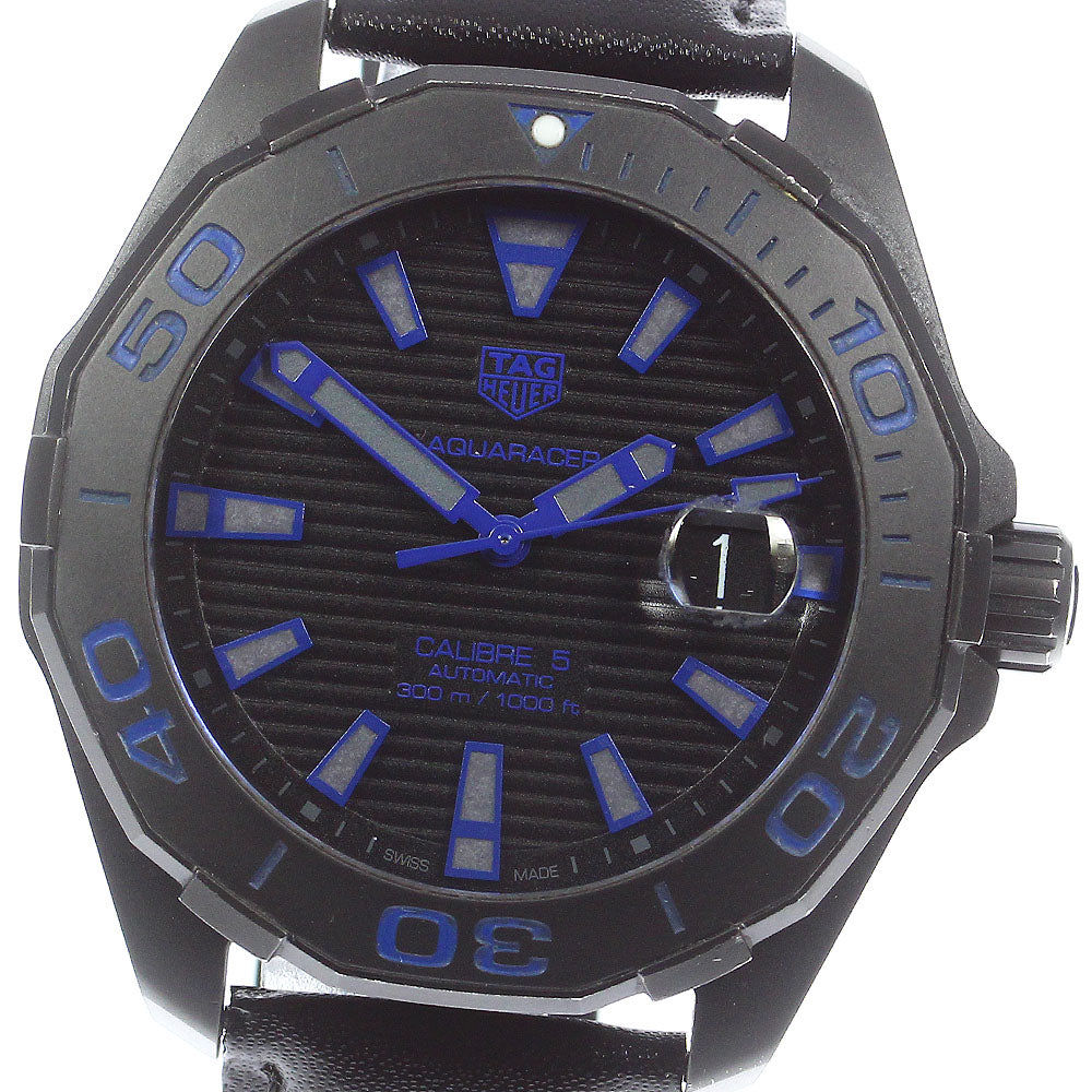 TAG HEUER Aqua racer WAY208B Caliber 5 Date black Dial AT Men's Watch_803609