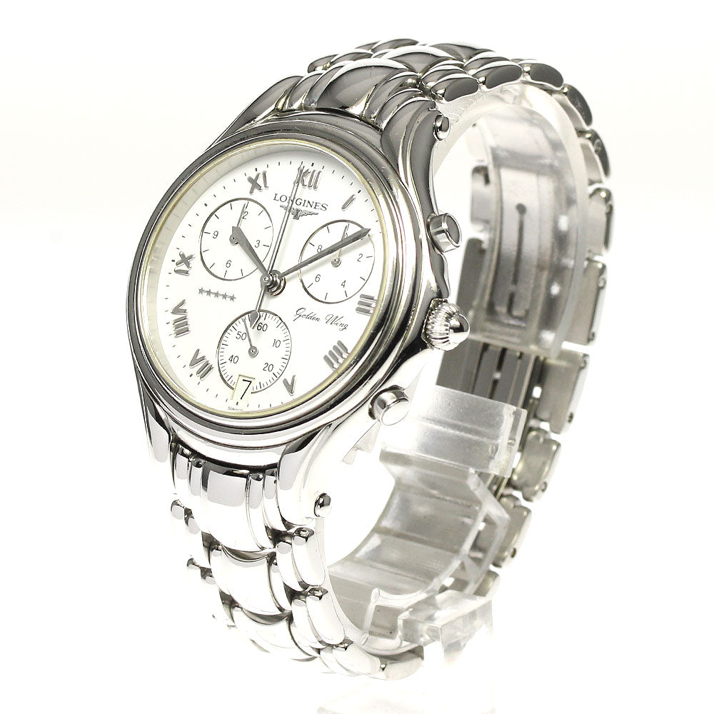 LONGINES Golden wing L3.610.4 Chronograph white Dial Quartz Men's Watch_803724