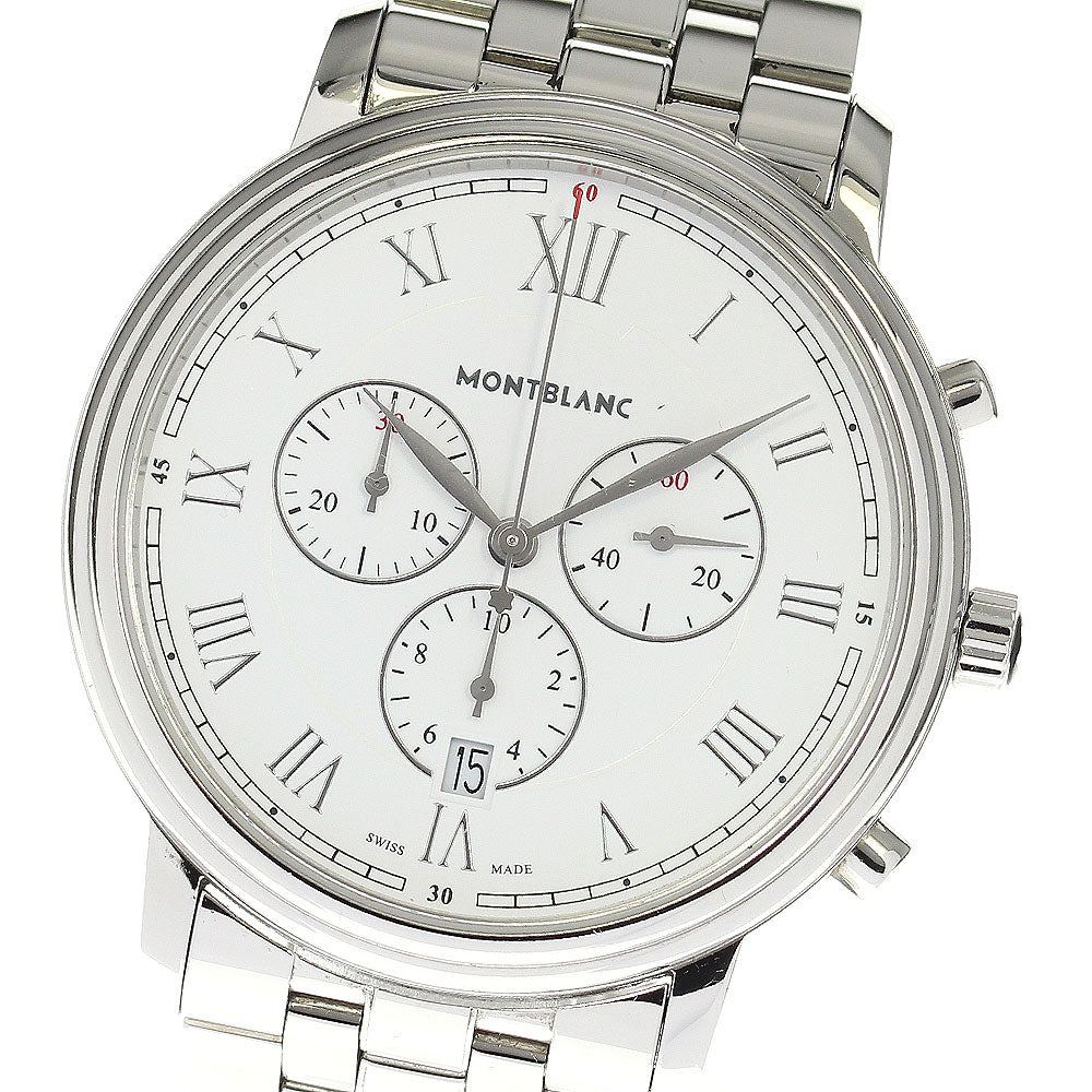 MONTBLANC Tradition 114340 Date white Dial Quartz Men's Watch_803730