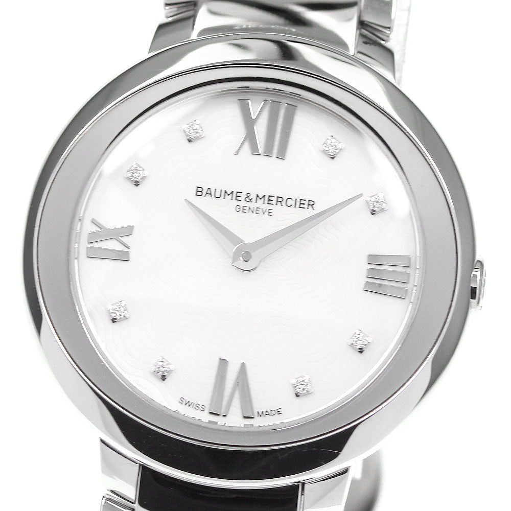 Baume & Mercier Promesse 8P diamond White shell Dial Quartz Ladies Watch_803929