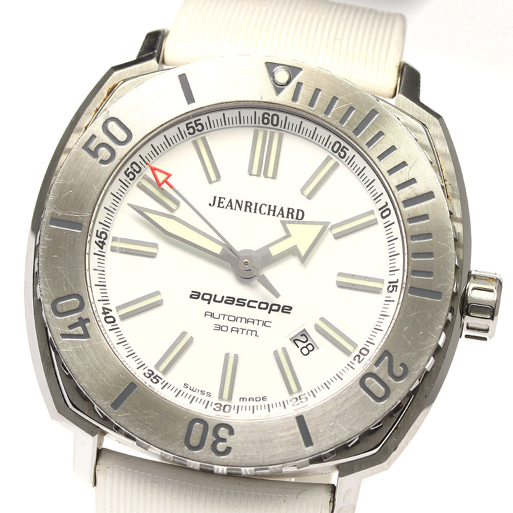 JEANRICHARD Aquascope 60400-11E Date White Dial Automatic Men's Watch_803999