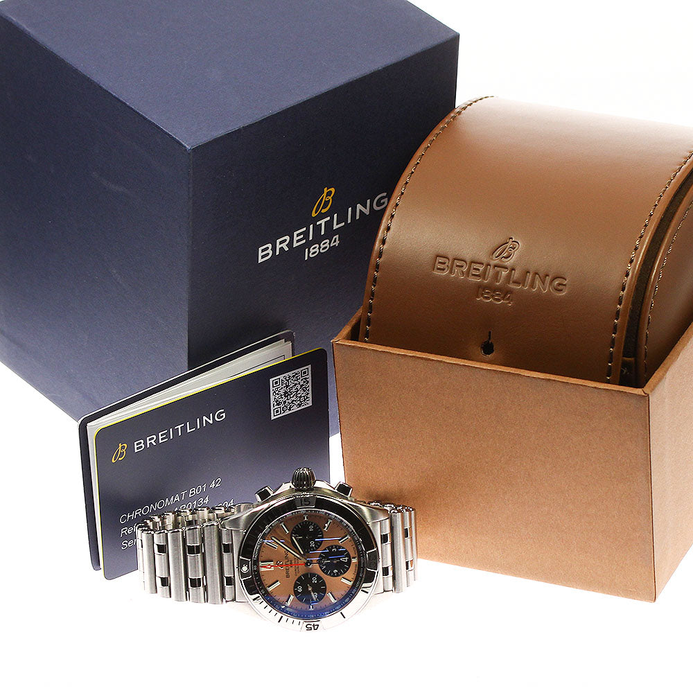 BREITLING Chronomat B01 42 AB0134 Brown Dial Automatic Men's Watch_804035
