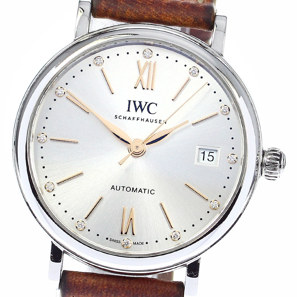 IWC SCHAFFHAUSEN Portofino IW458601 12P diamond Silver Dial AT Boy's_804114