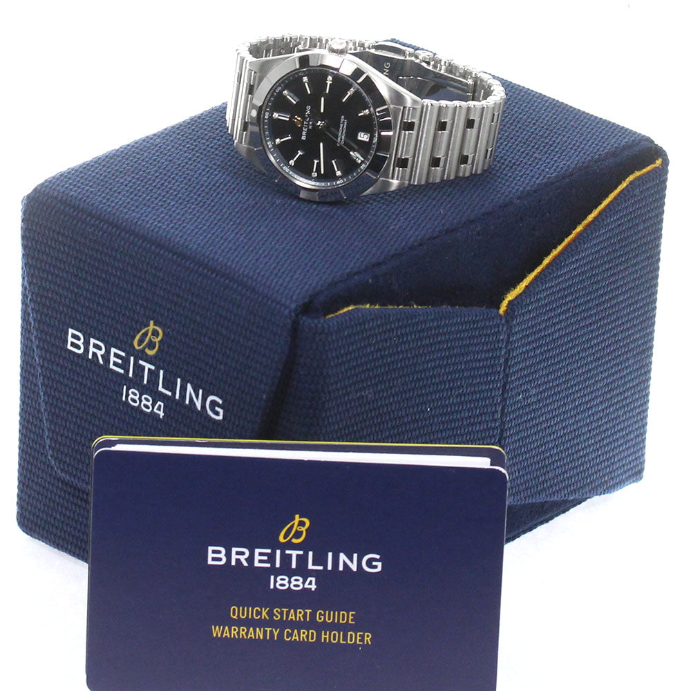 BREITLING Chronomat32 A77310 11P diamond Navy shell Dial Quartz Ladies_804152