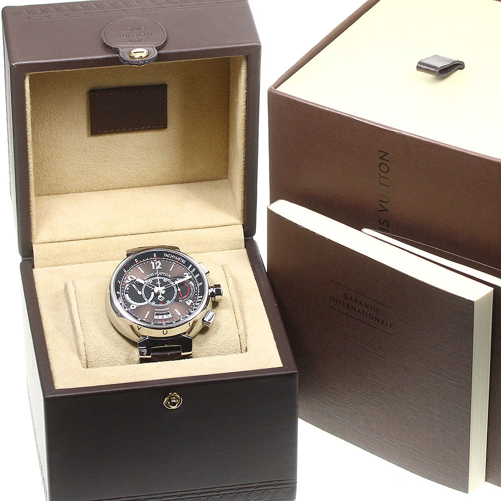 LOUIS VUITTON Tambour Chronograph Voyage Q102A Limited to 688 pieces worldwide Brown Dial Automatic Men's Watch_804217