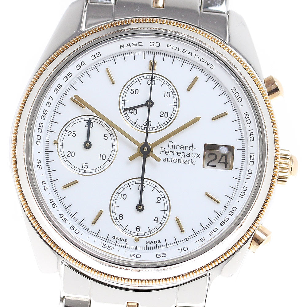 GIRARD-PERREGAUX Gold Plated4900 4910 Chronograph Automatic Men's Watch_804270