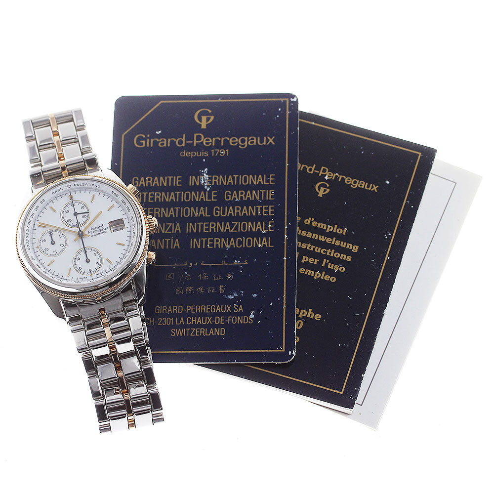 GIRARD-PERREGAUX Gold Plated4900 4910 Chronograph Automatic Men's Watch_804270