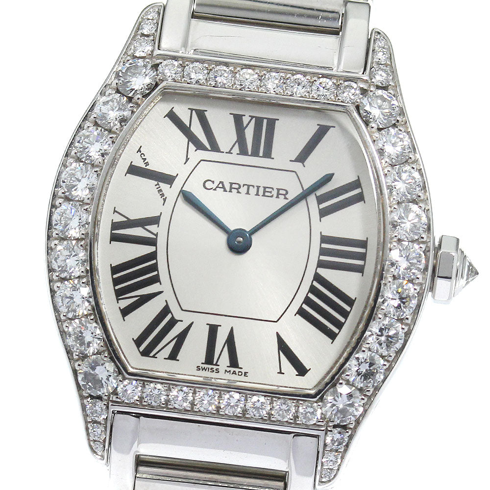 CARTIER Tochu WA5072W9 K18WG diamond bezel Hand Winding Ladies Watch_804340