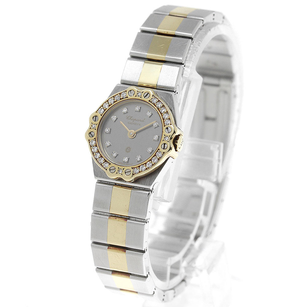 Chopard St Moritz 25/8067-11 Diamond bezel 12P Gray Dial Quartz Ladies_804680
