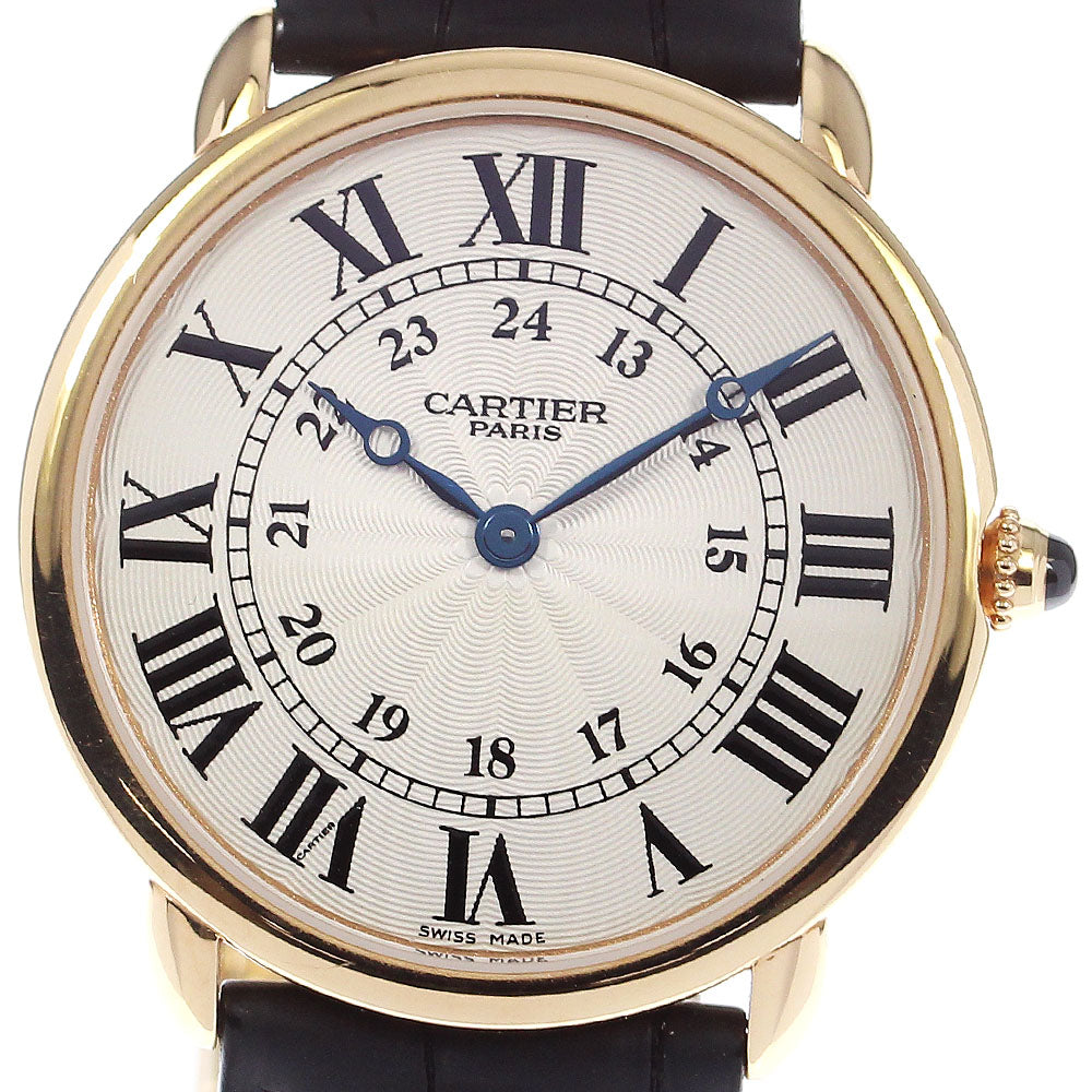 CARTIER Ronde Louis Cartier W1538051 18K Pink Gold beige Dial Hand Winding Men's Watch_804711