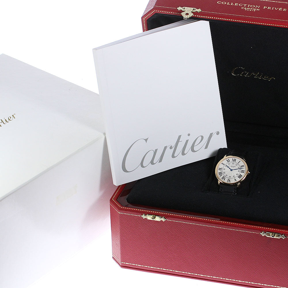 CARTIER Ronde Louis Cartier W1538051 18K Pink Gold beige Dial Hand Winding Men's Watch_804711