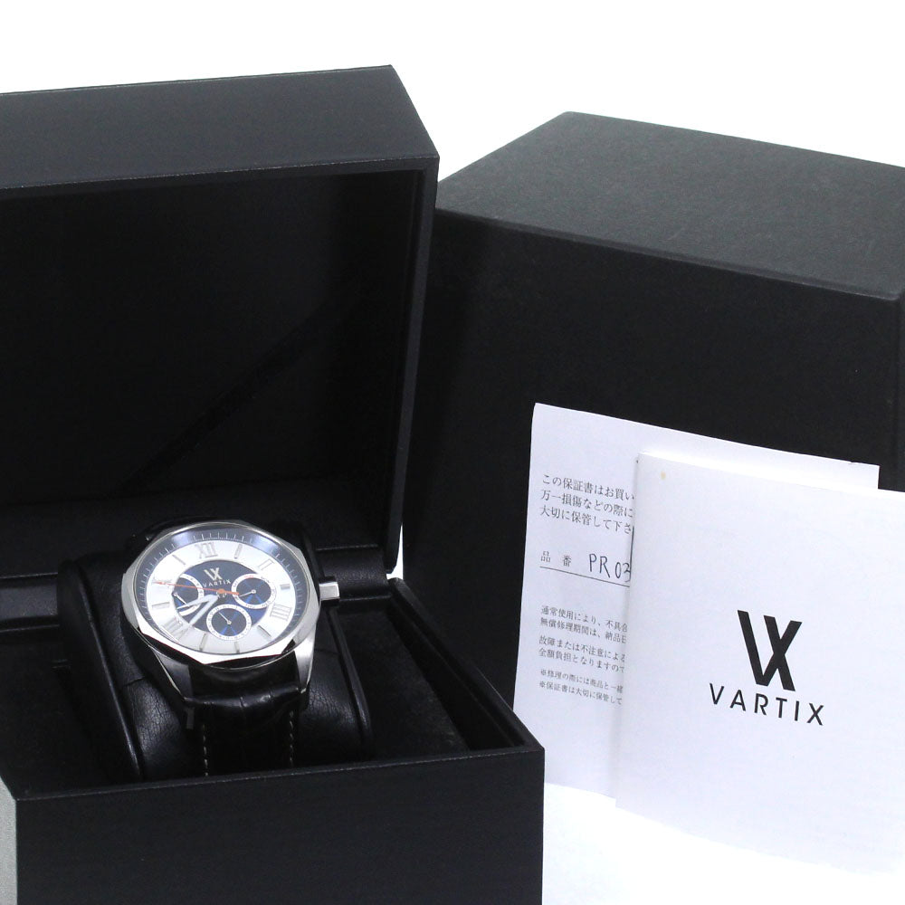 VARTIX ALIVE limited to 50 pieces PR03 Power Reserve Day Date Silver / navy Dial Automatic Men's Watch_804892