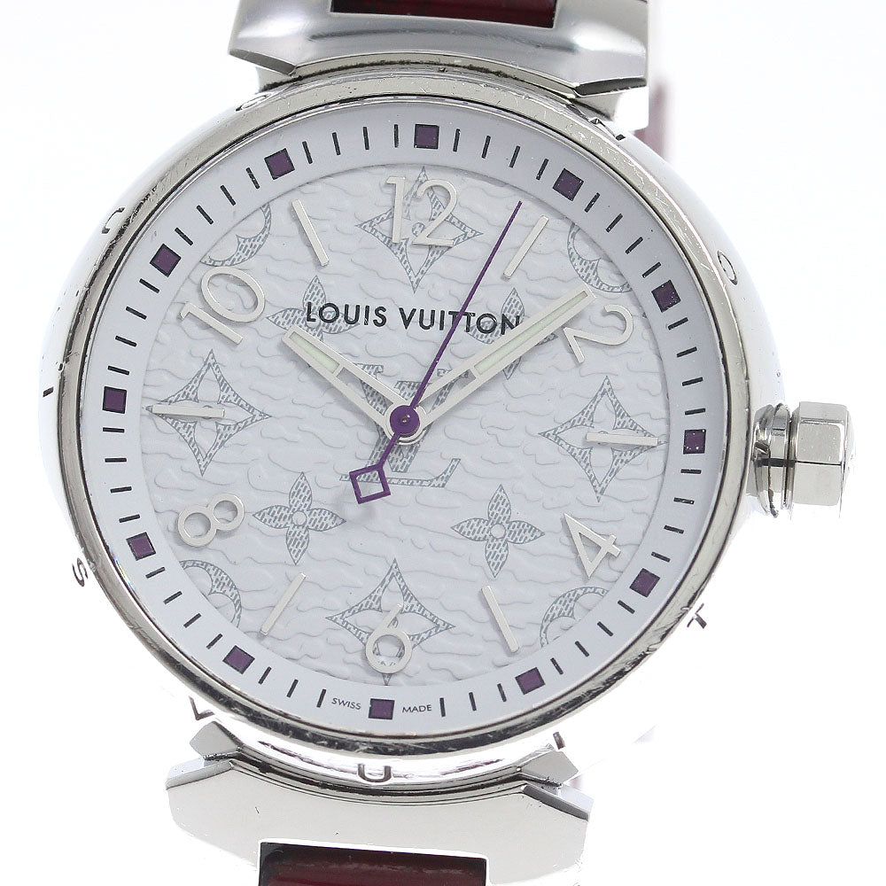 LOUIS VUITTON Tambour QA116 Monogram White Dial Quartz Ladies Watch_804920