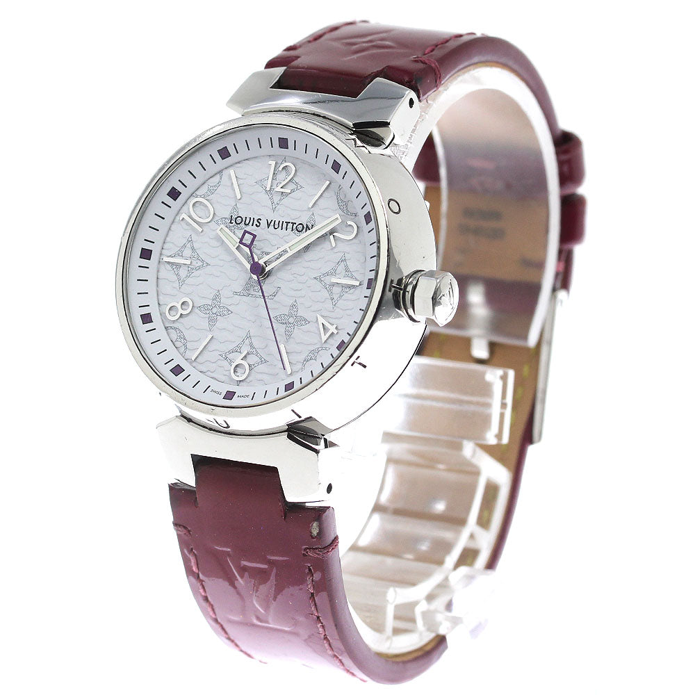 LOUIS VUITTON Tambour QA116 Monogram White Dial Quartz Ladies Watch_804920