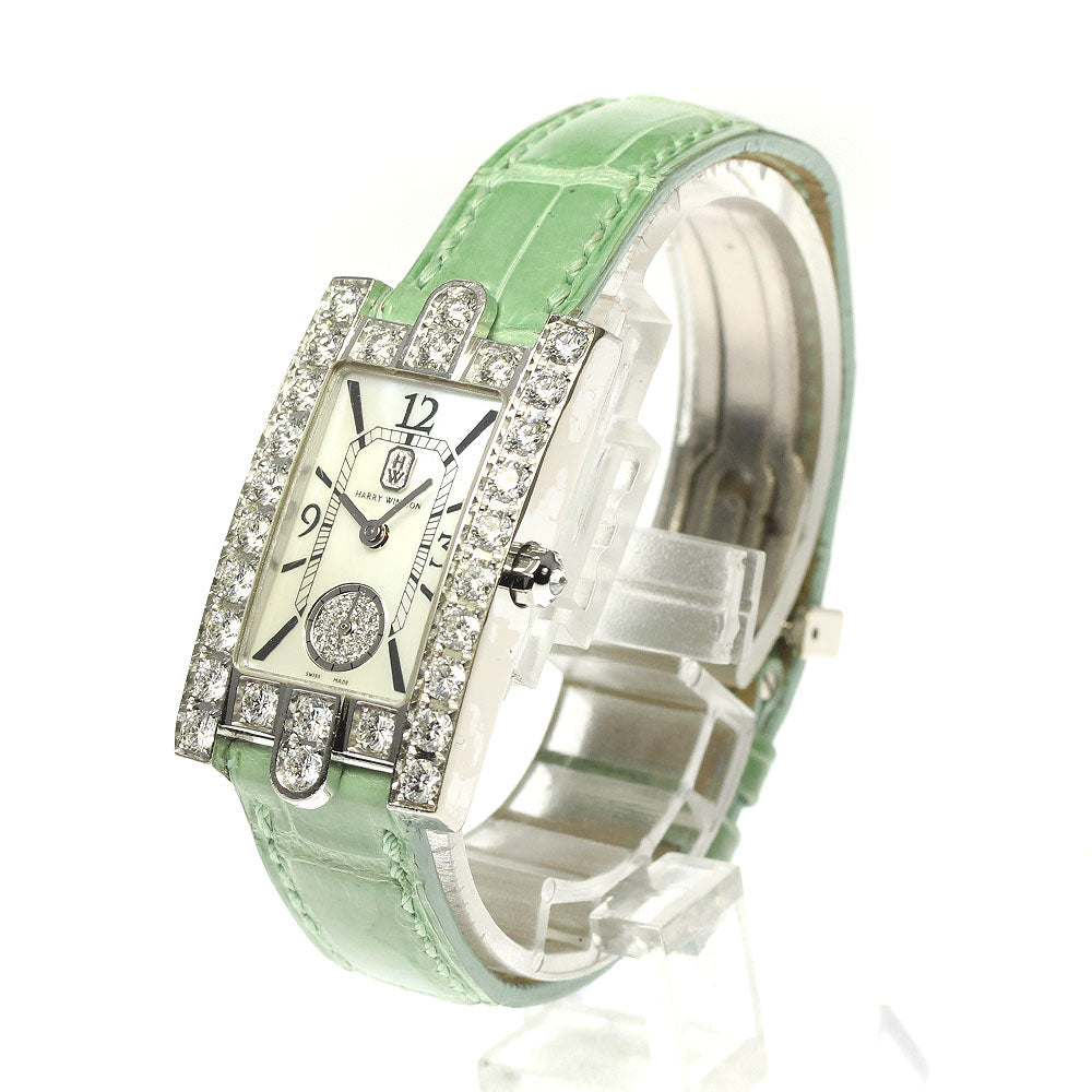 HARRY WINSTON Avenue 310LQW K18WG diamond bezel White shell Dial Quartz Ladies Watch_804960