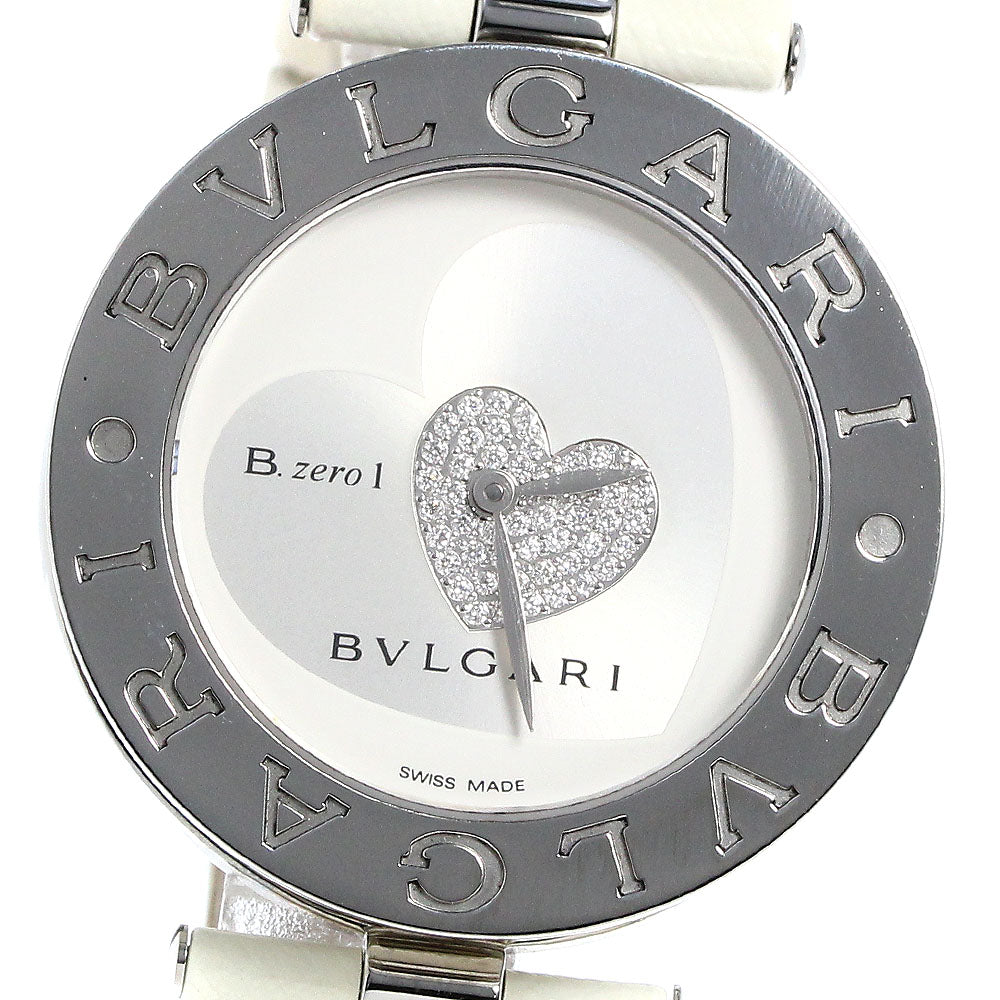 BVLGARI B-zero1 BZ35S Double heart diamond Silver / White Dial Quartz Ladies Watch_805014