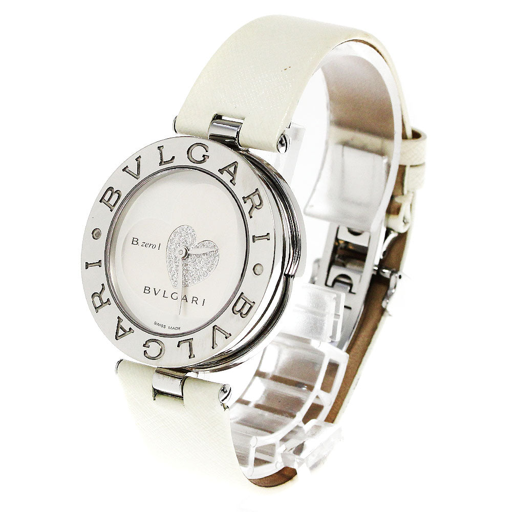 BVLGARI B-zero1 BZ35S Double heart diamond Silver / White Dial Quartz Ladies Watch_805014