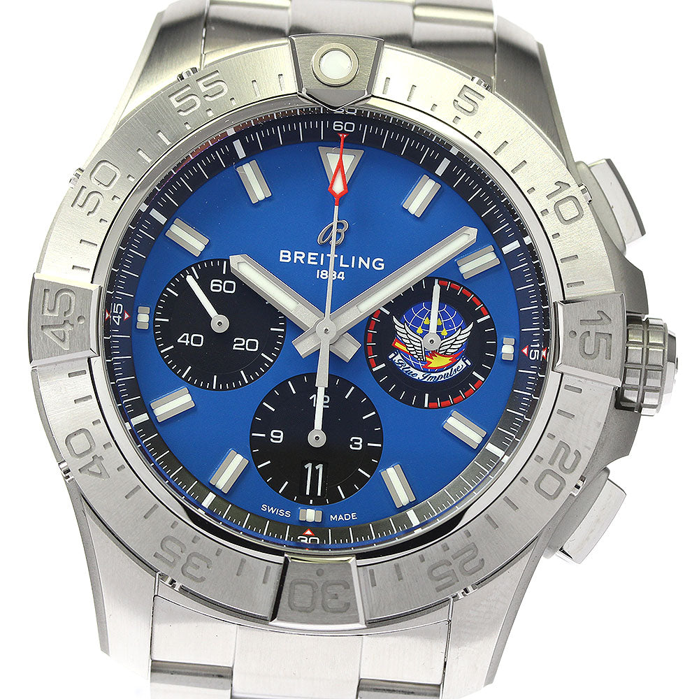 BREITLING Avenger B01 AB0147 Chronograph 44 Blue Impulse Auto Men's Watch_805063