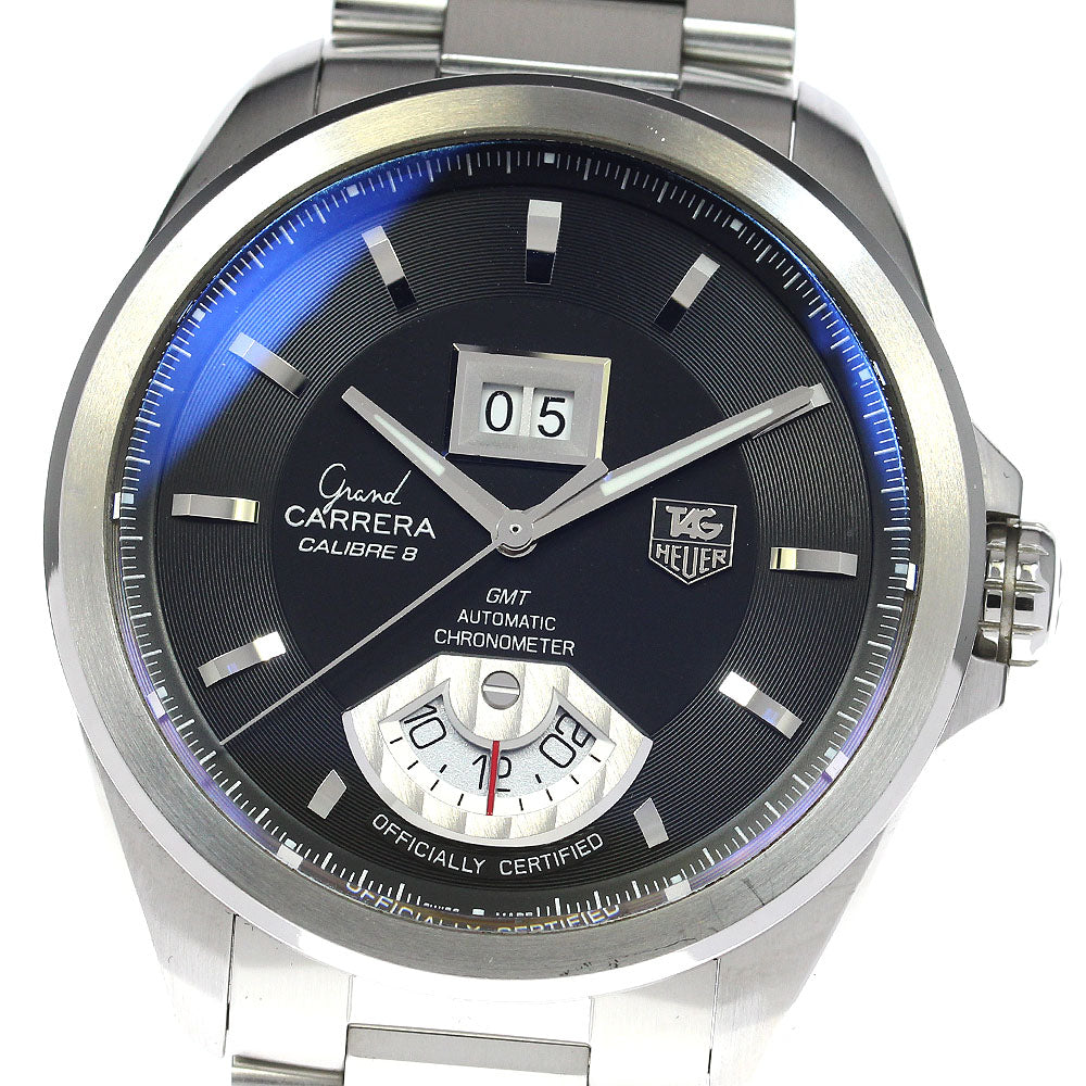TAG HEUER Grand Carrera WAV5111 Caliber 8 GMT Black Dial Automatic Men's_805075