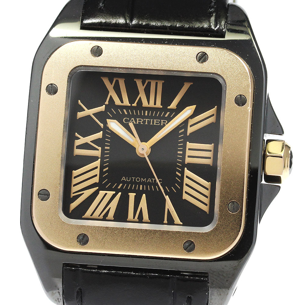 CARTIER Santos 100 MM W2020007 black Dial Automatic Boy's Watch_805122
