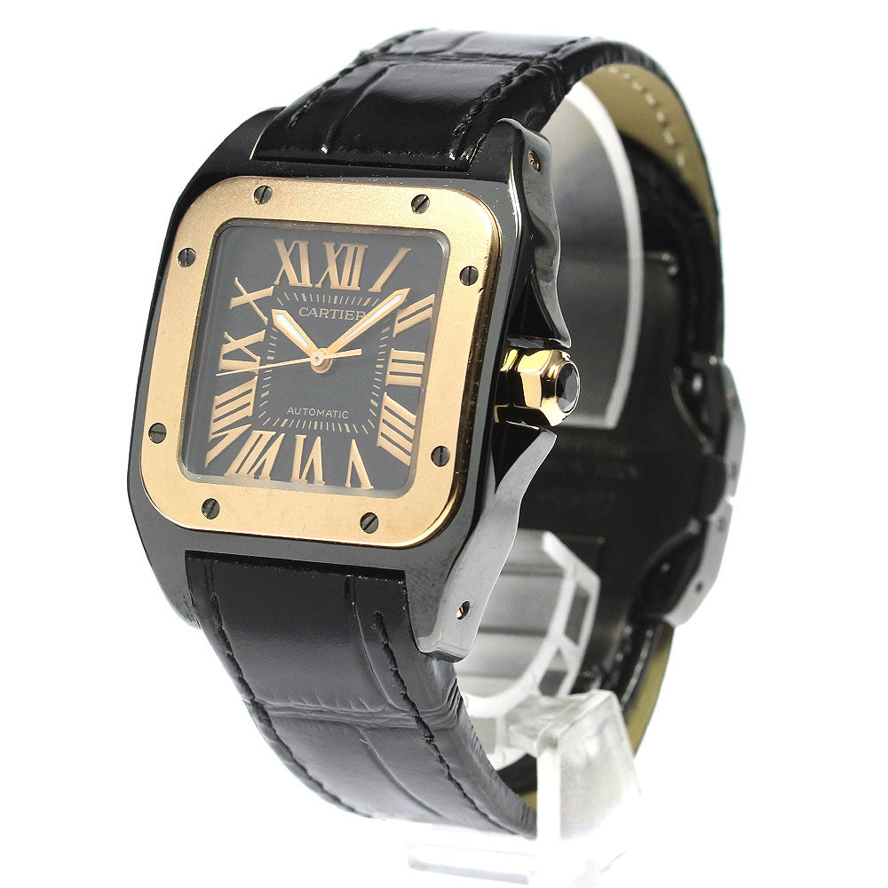 CARTIER Santos 100 MM W2020007 black Dial Automatic Boy's Watch_805122
