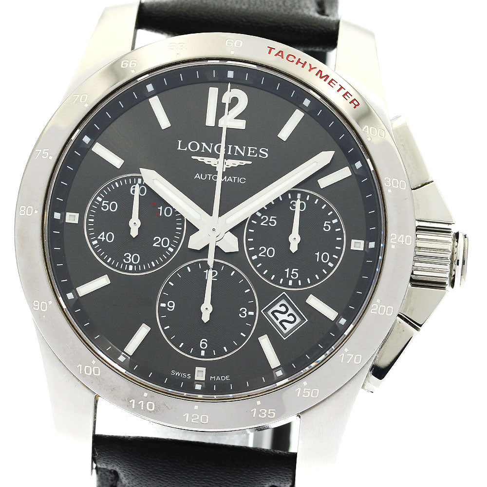 LONGINES Conquest L2.744.4 Chronograph black Dial Automatic Men's Watch_805158