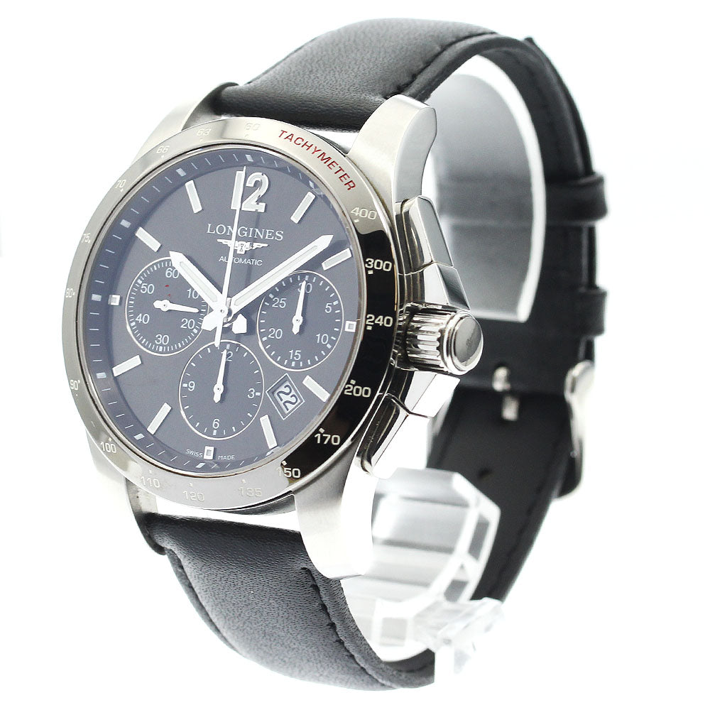 LONGINES Conquest L2.744.4 Chronograph black Dial Automatic Men's Watch_805158