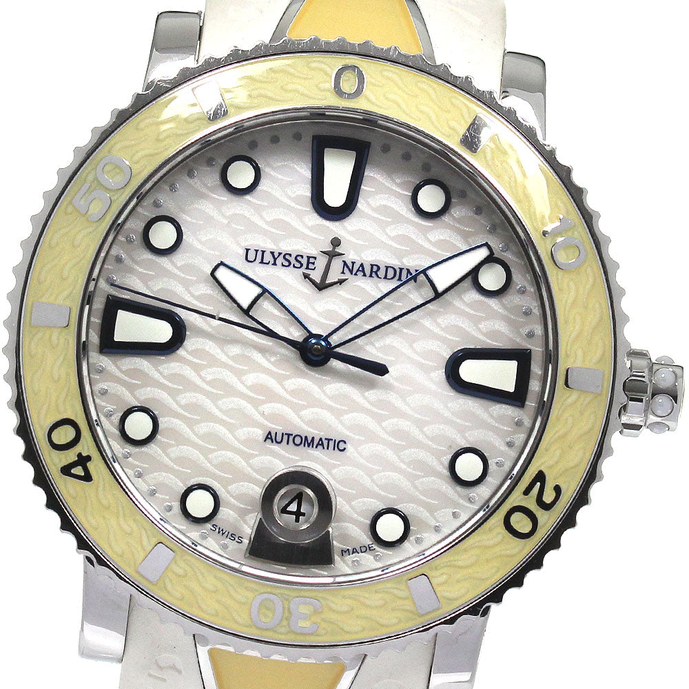 Ulysse Nardin lady diver 8103 Date White shell Dial Automatic Men's Watch_805401