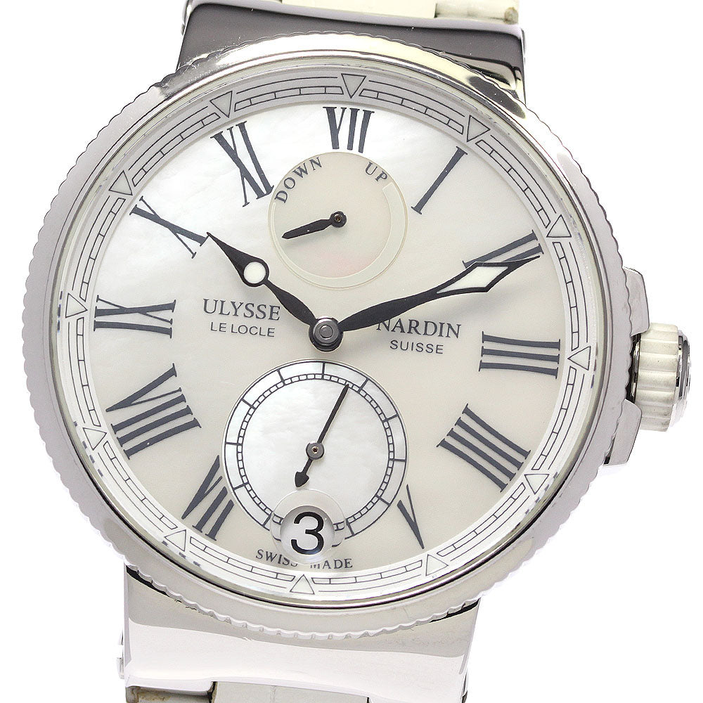 Ulysse Nardin Marine Chronometer 1183-160 Date White shell Dial Automatic Men's Watch_805407