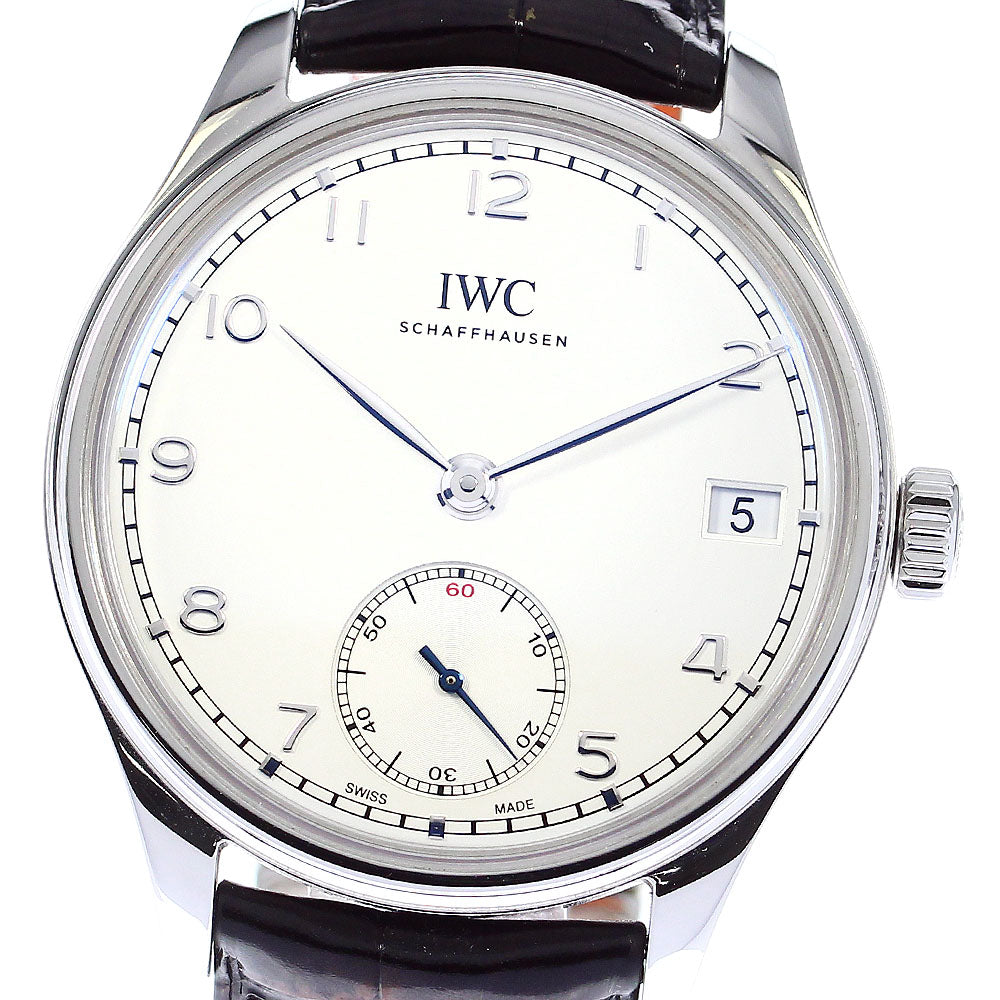IWC SCHAFFHAUSEN Portugieser Handwind Eight Days IW510203 Silver Dial Hand Winding Men's Watch_805574