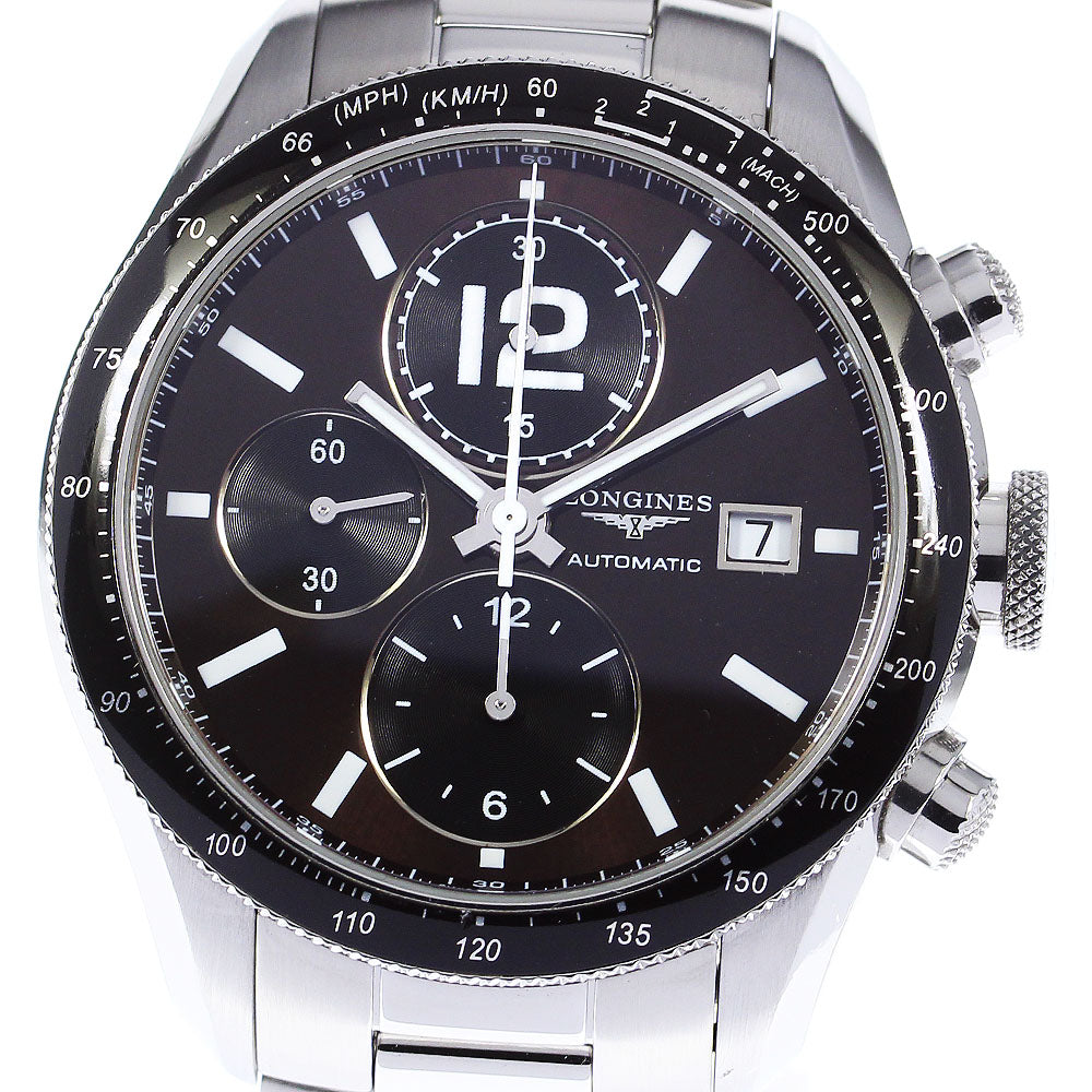 LONGINES Gran Vitez L3.636.4 Chronograph Brown Dial Automatic Men's Watch_805844