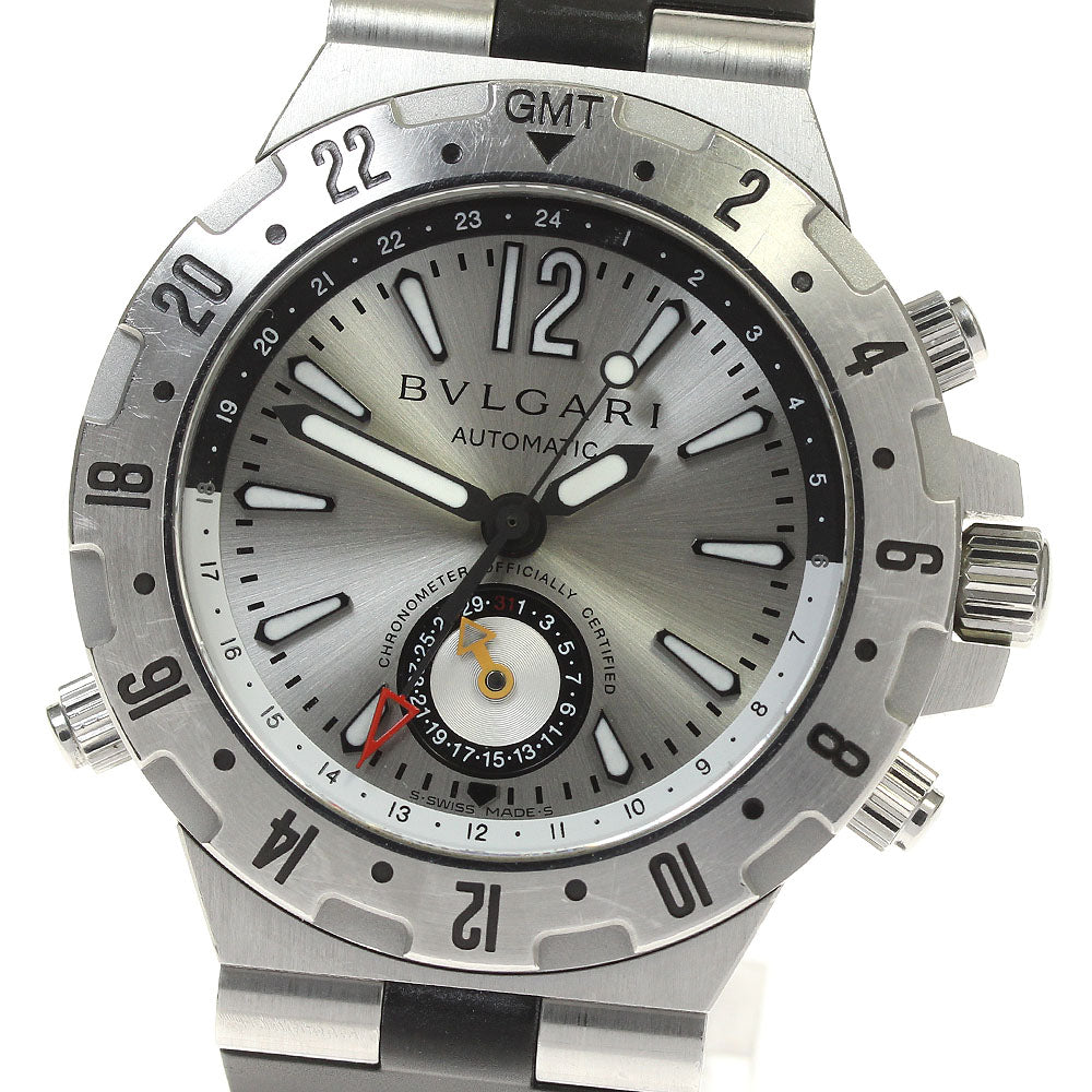 BVLGARI Diagono GMT GMT40S Chronograph Silver Dial Automatic Men's Watch_806179