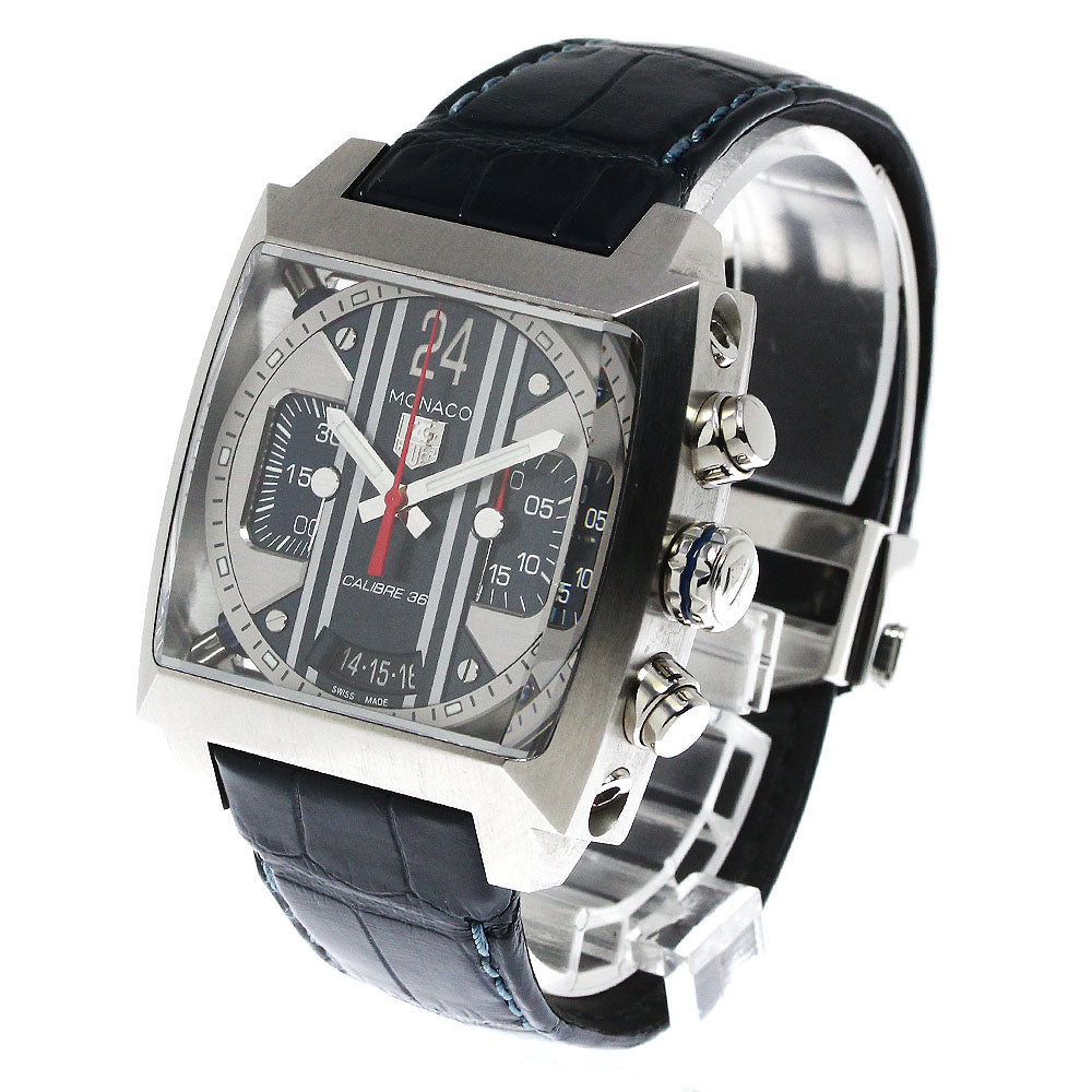 TAG HEUER Monaco 24 CAL5111 Chronograph caliber 36 Blue / Silver Dial Automatic Men's Watch_806308